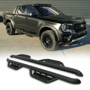 Ford Ranger T9 2023+ Black Rock Slider Side Steps