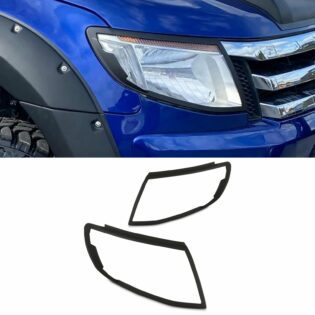 Ford Ranger T6 12-14 Matte Black Headlight Covers