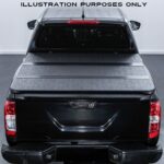 Ford Ranger T7 T8 15-21 Black Tri-Fold Hard Tonneau Bed Cover