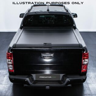 Toyota Hilux Revo MK8 & MK9 2015+ Black Aluminium Roller Tonneau Cover