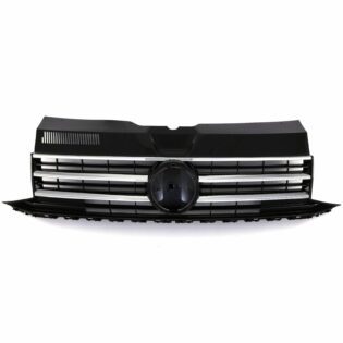 VW Transporter T6 16-19 Gloss Black Badged Front Bumper Grille Chrome Trim
