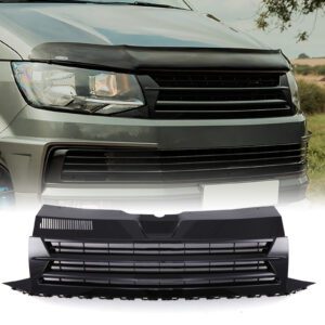 VW Transporter T6 16-19 Gloss Black Badgeless Front Bumper Grille