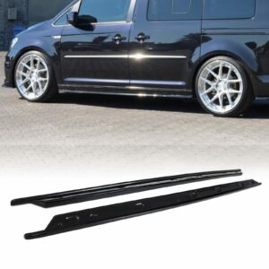 Volkswagen Caddy MK5 LWB 2020+ Gloss Black Side Skirts