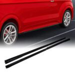 Gloss Black Side Skirts for Ford Transit Custom MK2 LWB 2024+