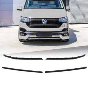 VW Transporter T6.1 19-24 Gloss Black 4 Piece Upper Grille Trims