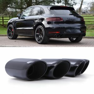 Porsche Macan S Black Quad Exhaust Tailpipe Tips