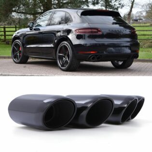 Porsche Macan S 14-18 Black Quad Exhaust Tailpipe Tips