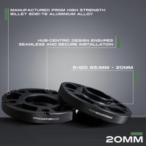 thumbnail image 2 of 4x 30mm Hubcentric Wheel Spacers For VW Amarok & Transporter – 5x120, 65.1mm Bore 2 of 4