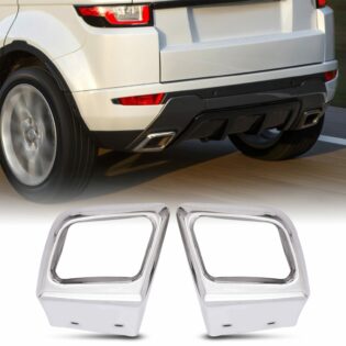Predator4x4 Chrome Exhaust Bumper Tail Pipe Trims To Fit Range Rover Evoque L538 10-17