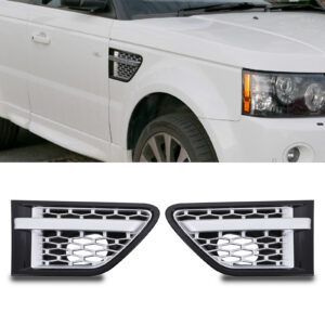 Predator 4x4 Black & Silver Wing Side Air Vents To Fit Range Rover Sport 10-13