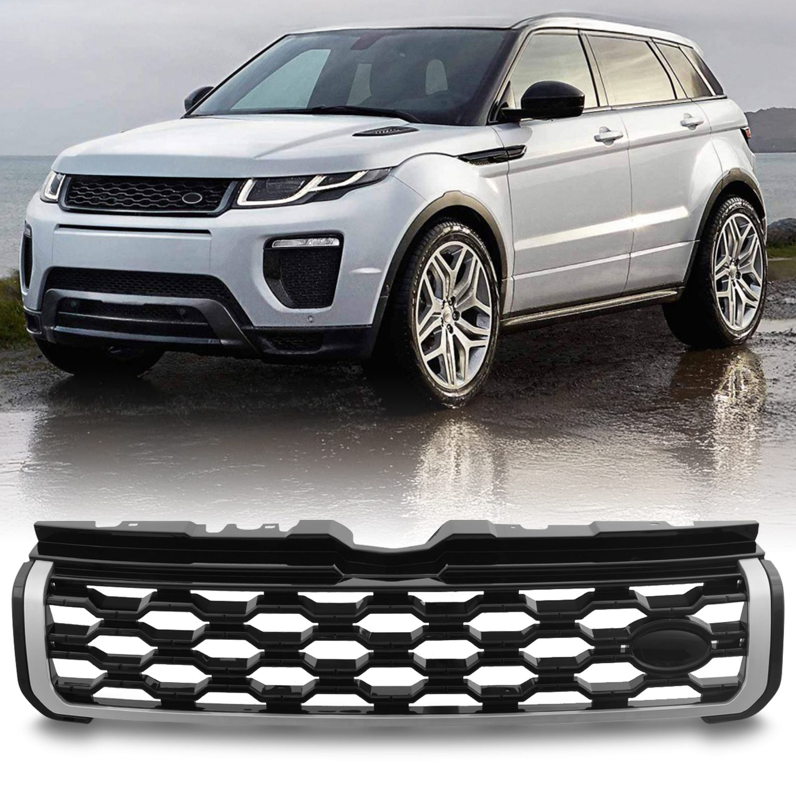 thumbnail image 2 of TPU Key Cover For Range Rover Sport, Evoque, Velar (2011-2018) – White/Silver Edge 2 of 5