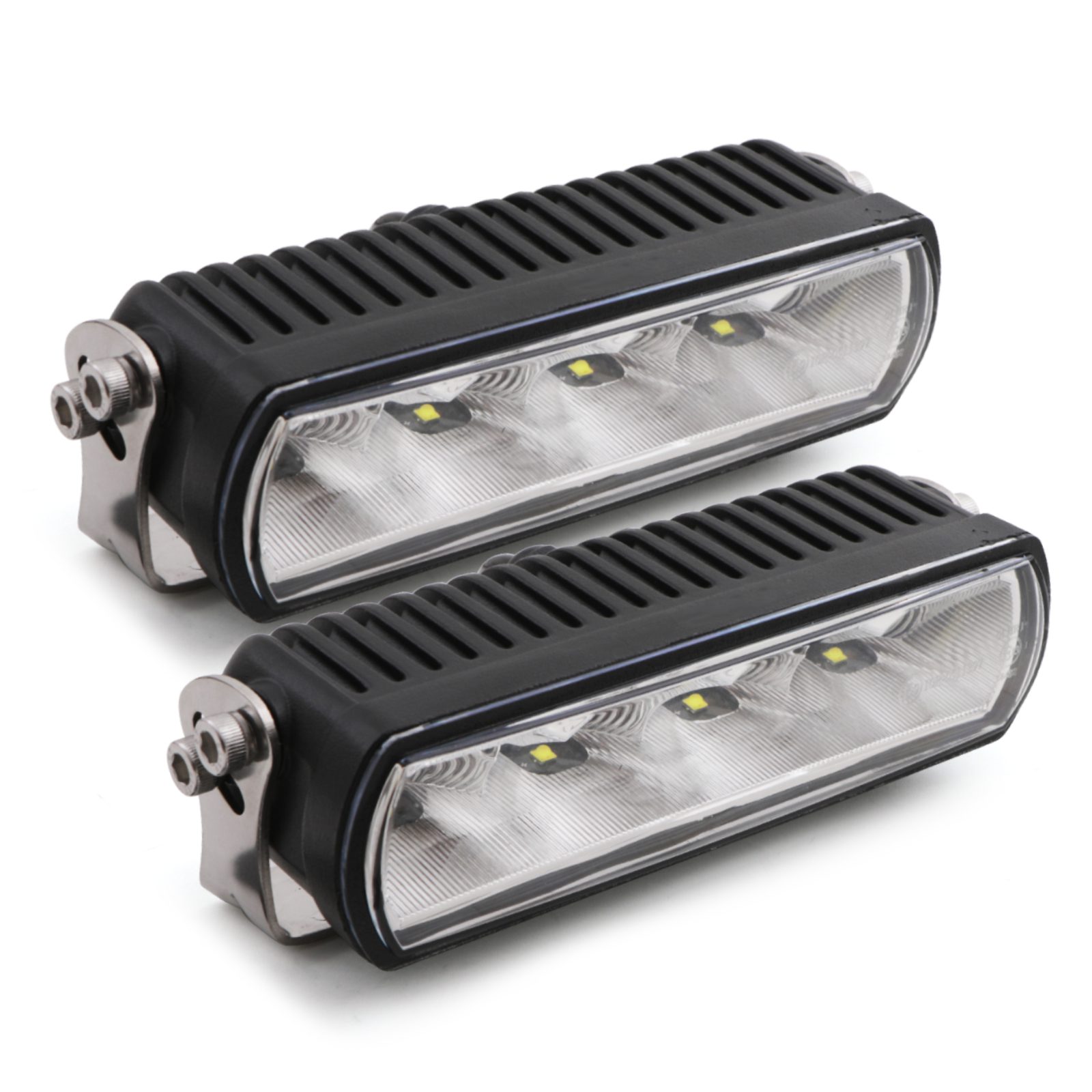 Universal Emarked DIY 2 x 6″ Black Grille Light Kit 4x4 Predator