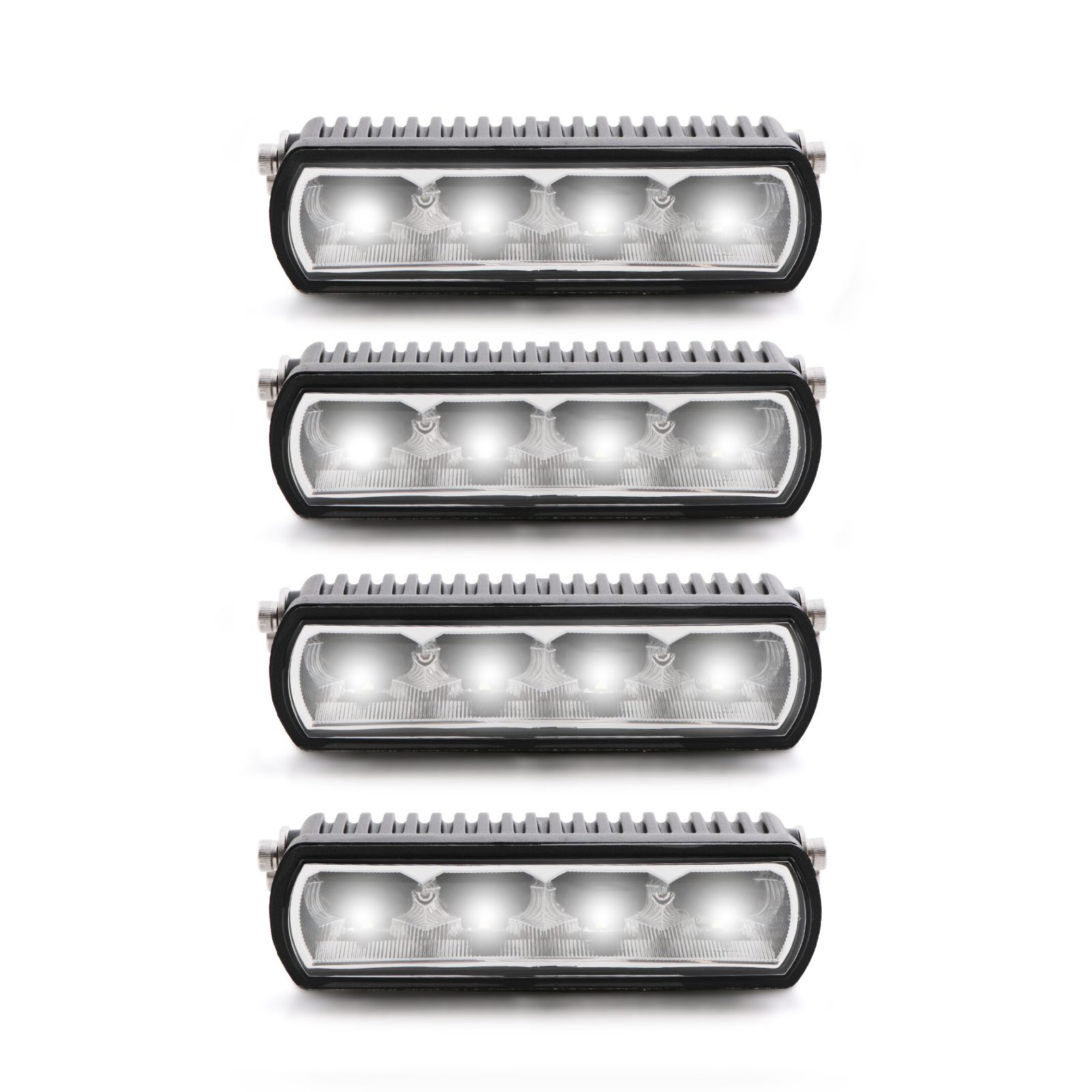 Universal Emarked DIY 4 x 6″ Chrome Grille Light Kit 4x4 Predator