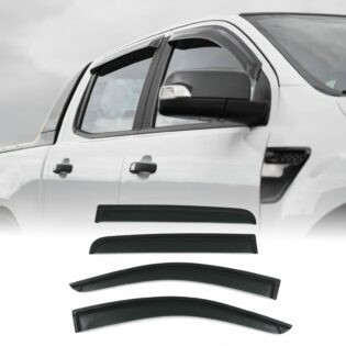 Ford Ranger T6 T7 T8 12-21 Black Wind Deflectors