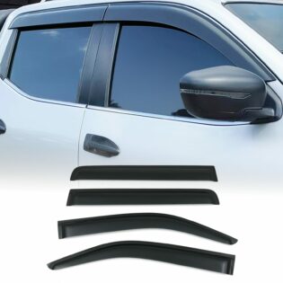 Nissan Navara D40 10-14 Black Wind Deflectors