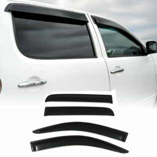 Toyota Hilux Vigo 11-15 Black Tinted Wind Deflectors