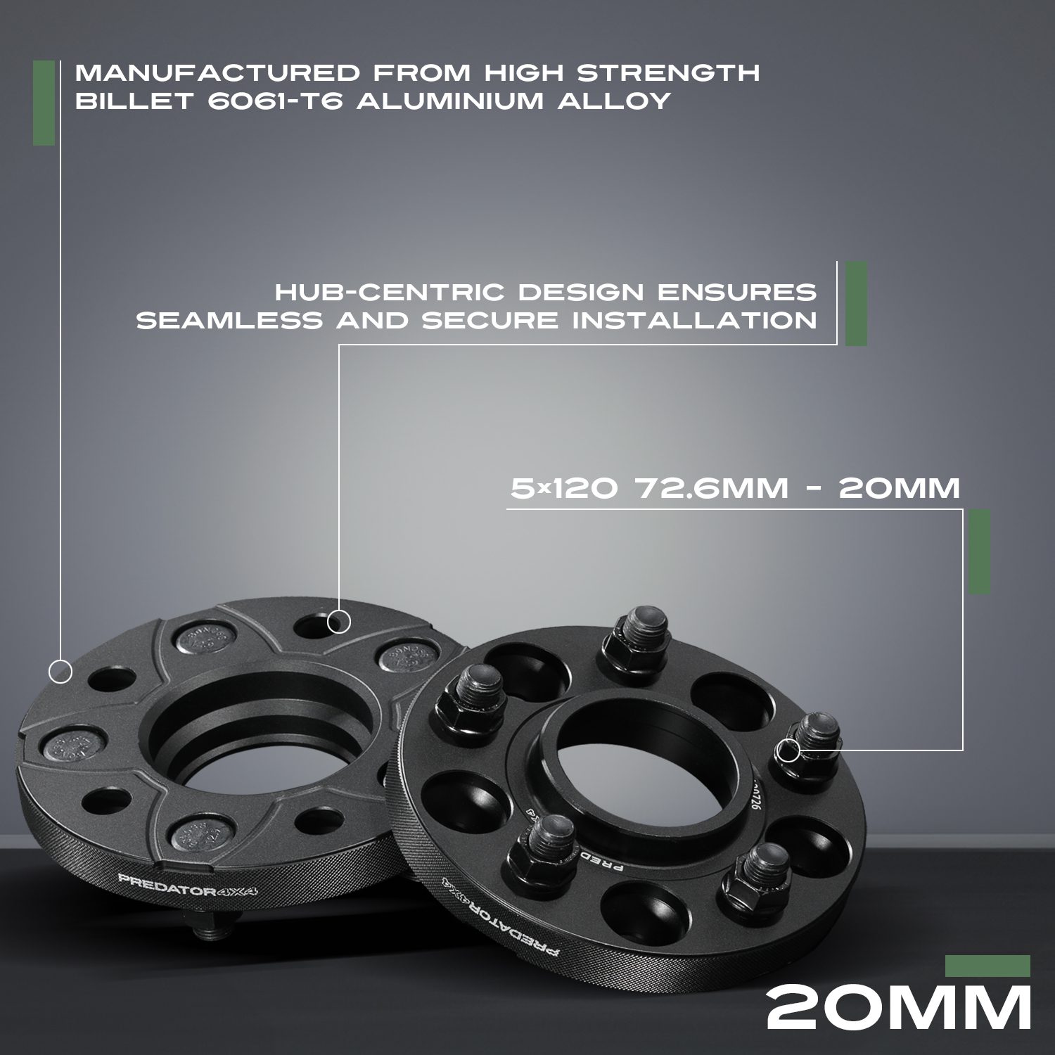 Bolt-On Wheel Spacers 100mm 72,6mm 5x120 | Rims and tires Wheel