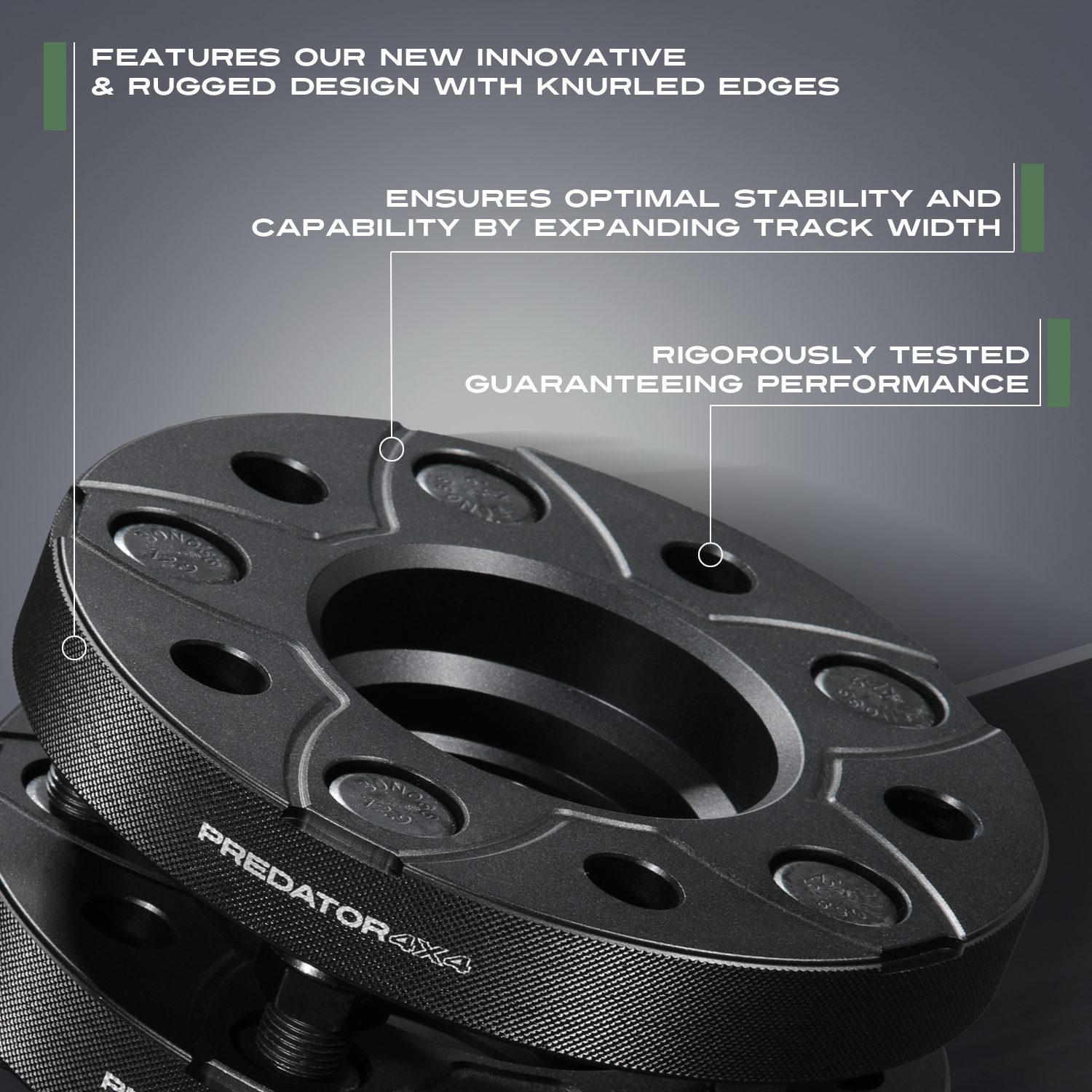 Range Rover Wheel Spacers L322 L405 Hub Centric 25 mm Black
