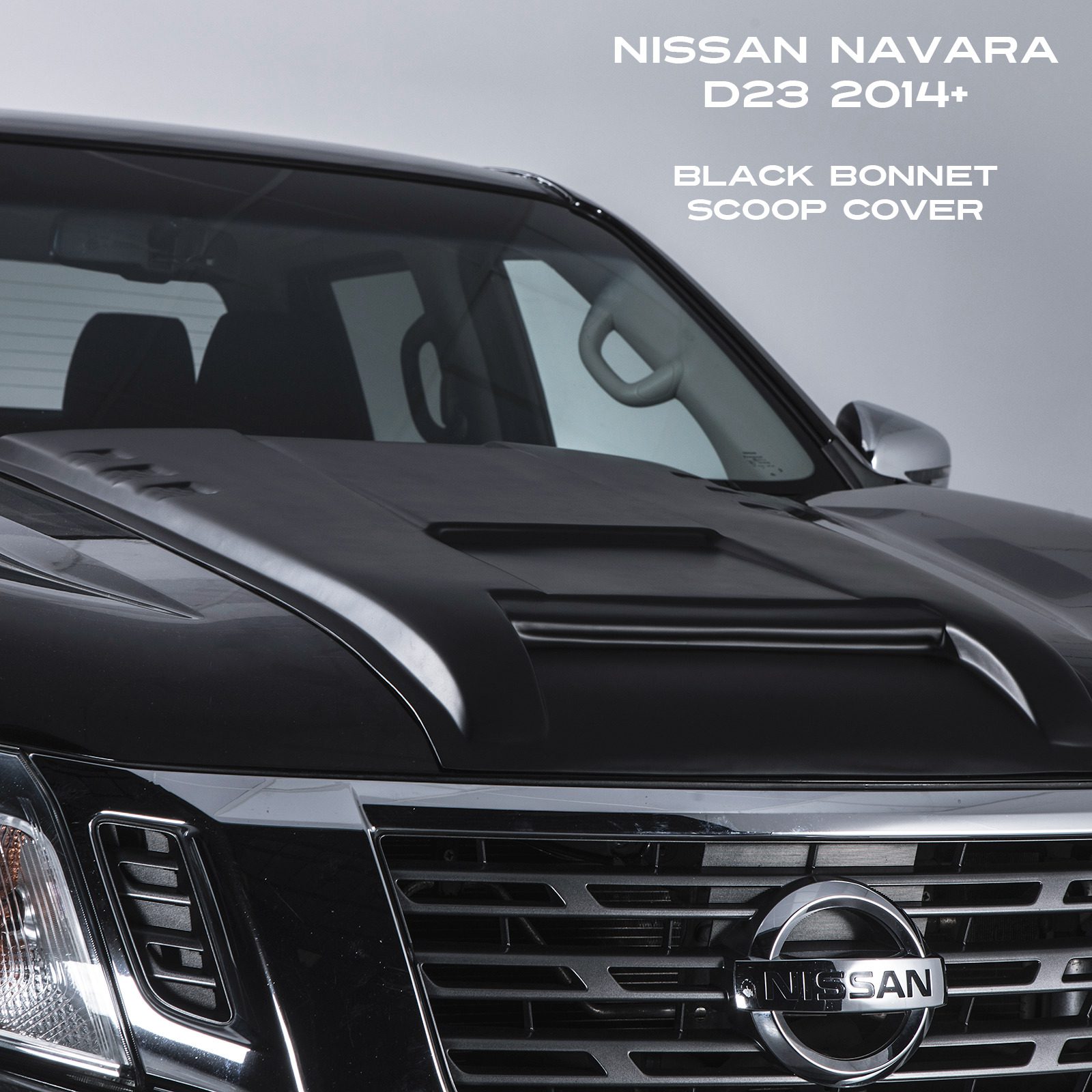 Nissan Navara Black Bonnet Scoop D23