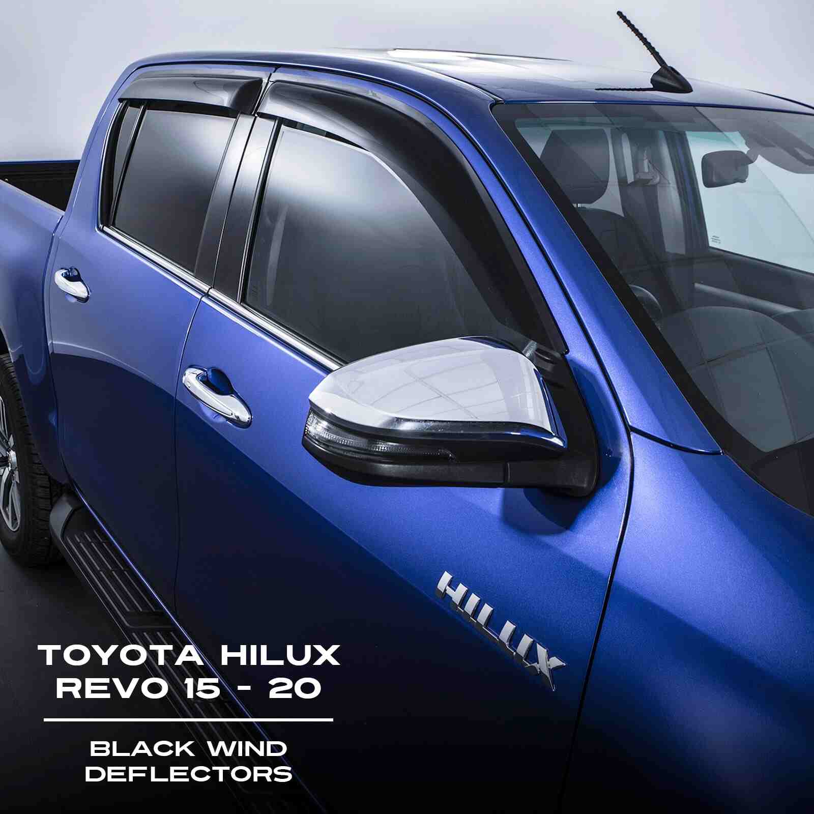 Black Wind Deflectors - Toyota Hilux