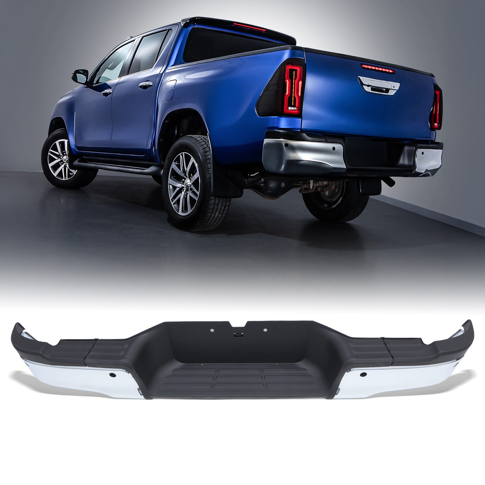 Image of Toyota Hilux Revo MK8 MK9 2015+ Chrome Rear Bumper