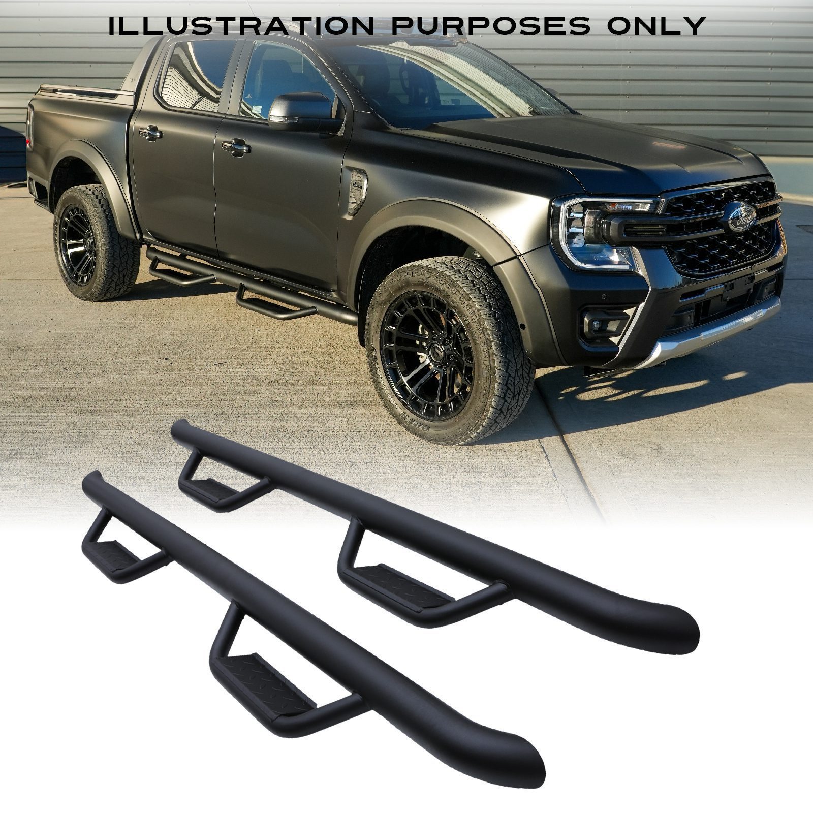 VW Amarok 2023+ Bronco Style Side Steps