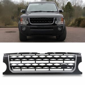 Predator 4x4 Upgrade Black Grille With Silver Bar To Fit Land Rover Discovery 3