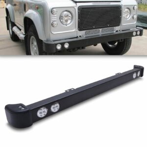 Predator 4x4 Steel Front Bumper Round LED Spot Light Bar To Fit Land Rover Defender Ld 2.2 2.4 TD4 83-16