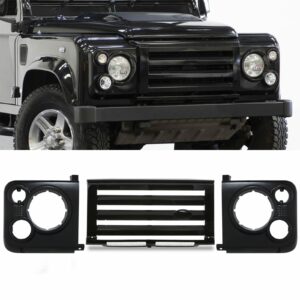 Predator 4x4 Black Grille & Light Surround Kit To Fit Land Rover Defender 83-16