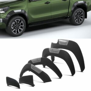 Toyota Hilux Revo 21+ Black GR Style Fender Flare Set