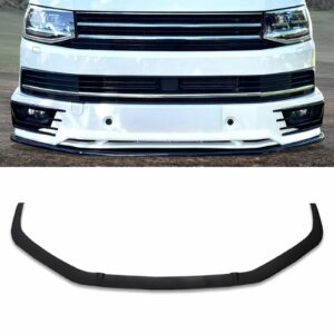 VW Transporter T6 16-19 Sportline Style Front Lip - Gloss Black