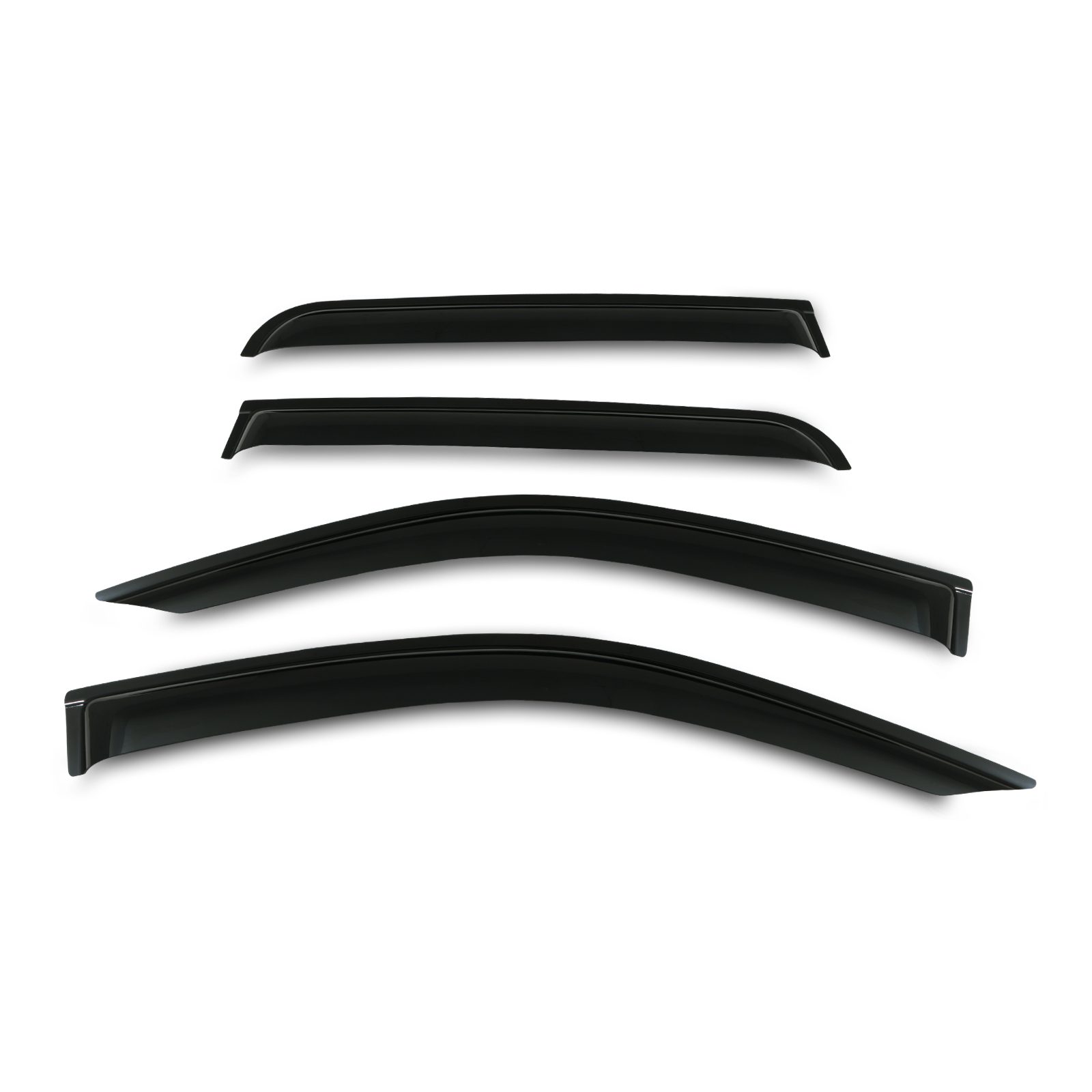Toyota Hilux Travo 2026+ Black Wind Deflectors