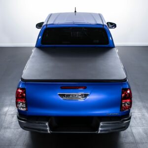 Toyota Hilux MK7 Vigo 05-15 Black Tri-Fold Hard Tonneau Cover