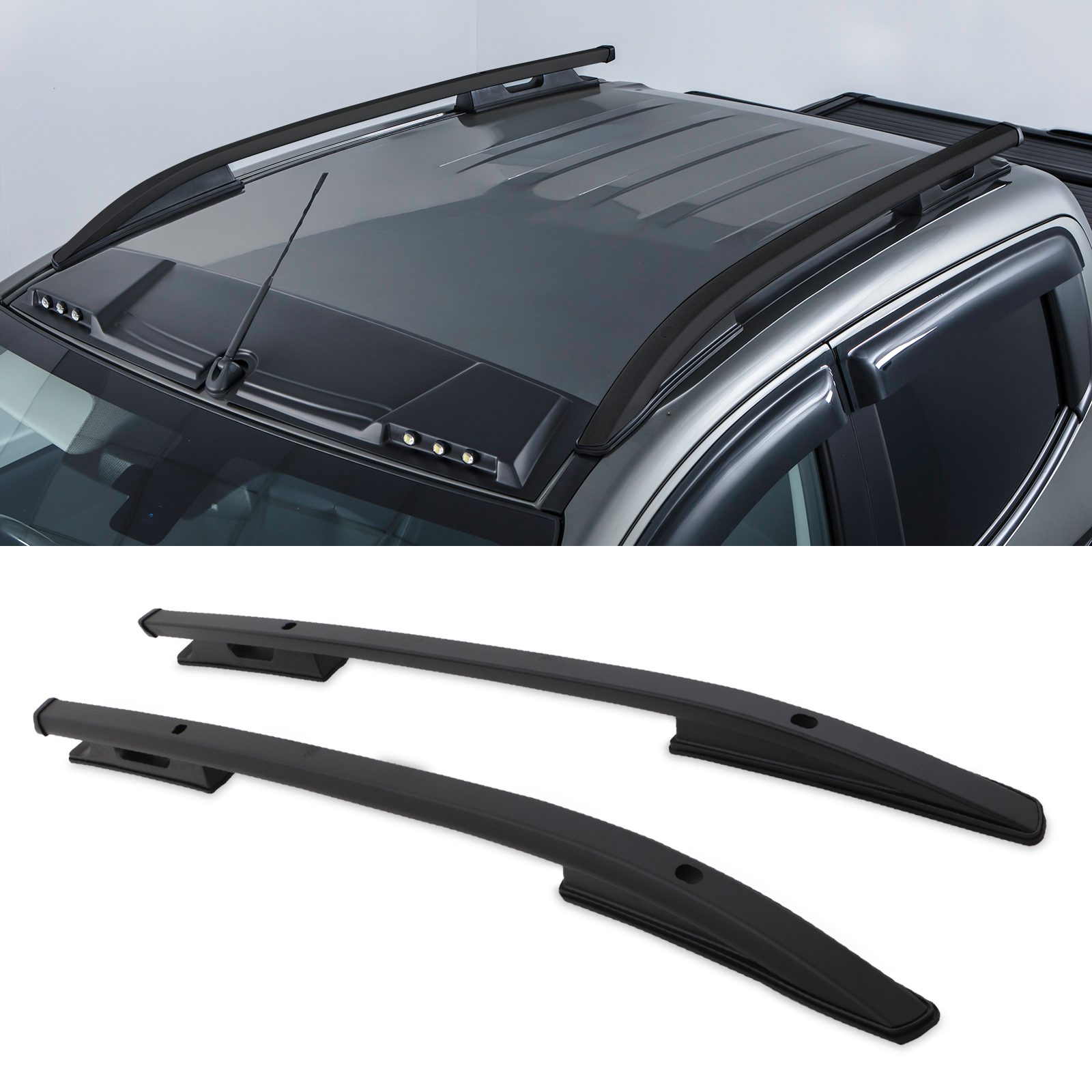Black Roof Rails for Mitsubishi L200 Series 5 15-19