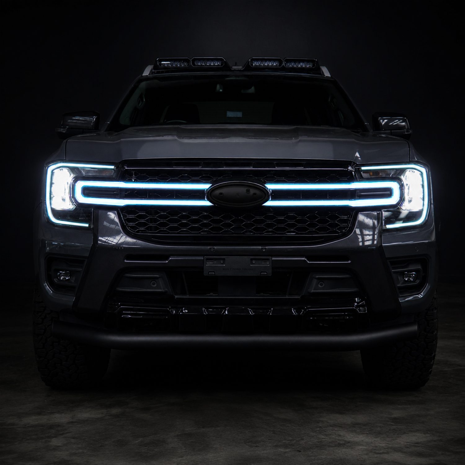Ford Ranger T9 Wildtrak 2023+ Gloss Black Dynamic LED DRL Grille