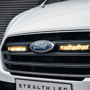 Stealth LED Ford Transit Custom 2019-2023 Twin 10" Flashing Luminous LED Integration Grille Kit - 7,560 Lumens