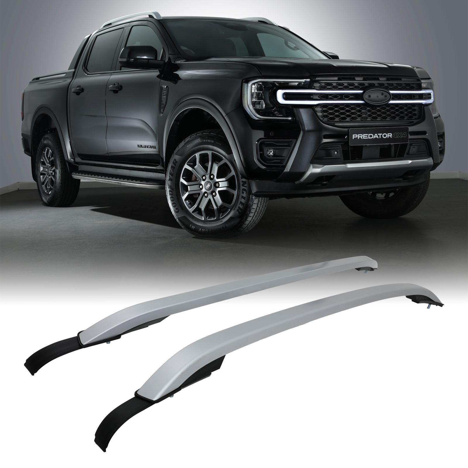 Image of Ford Ranger T9 2023+ Silver Roof Rails