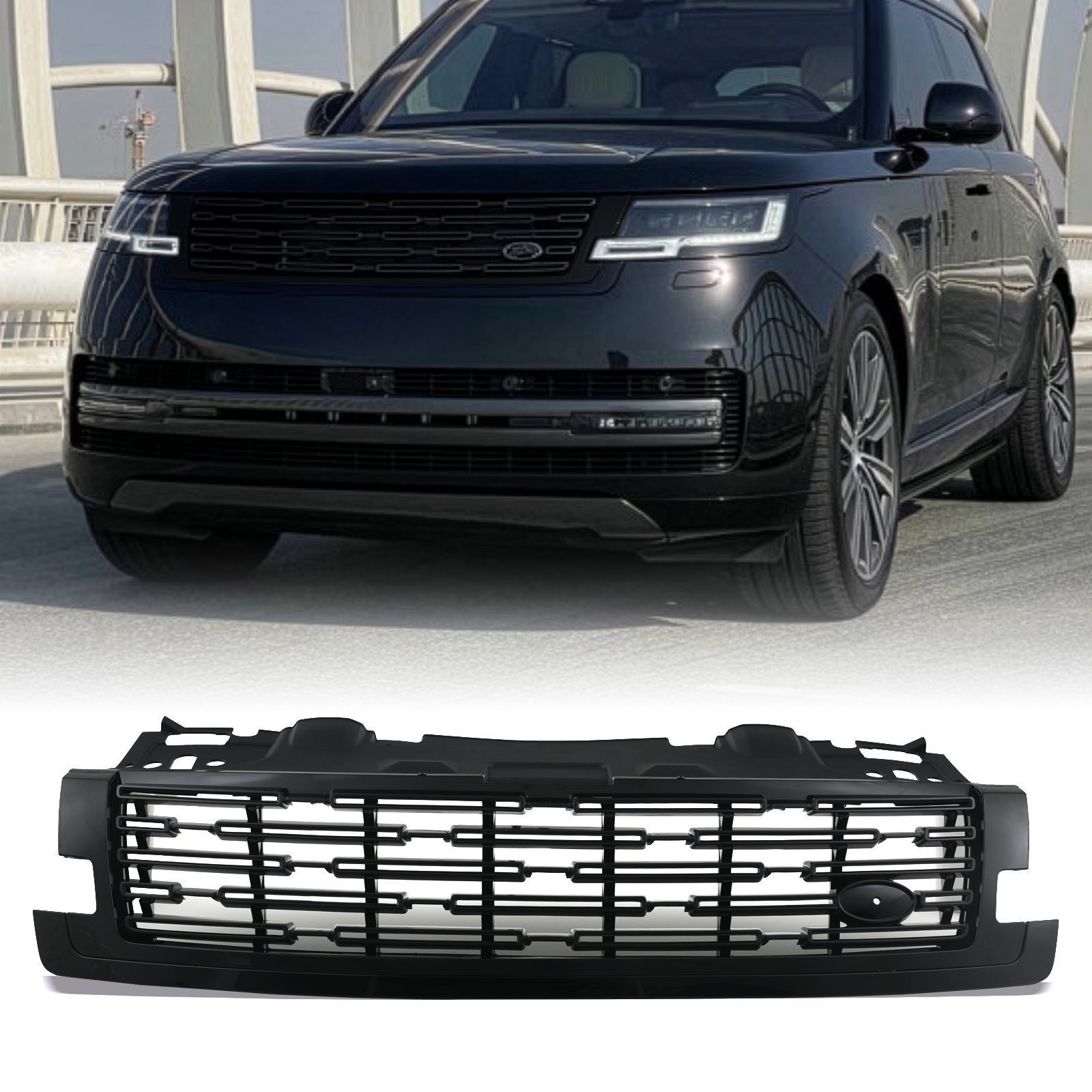Predator4x4 Complete Gloss Black Front Grille To Fit Range Rover Vogue L460 2022+