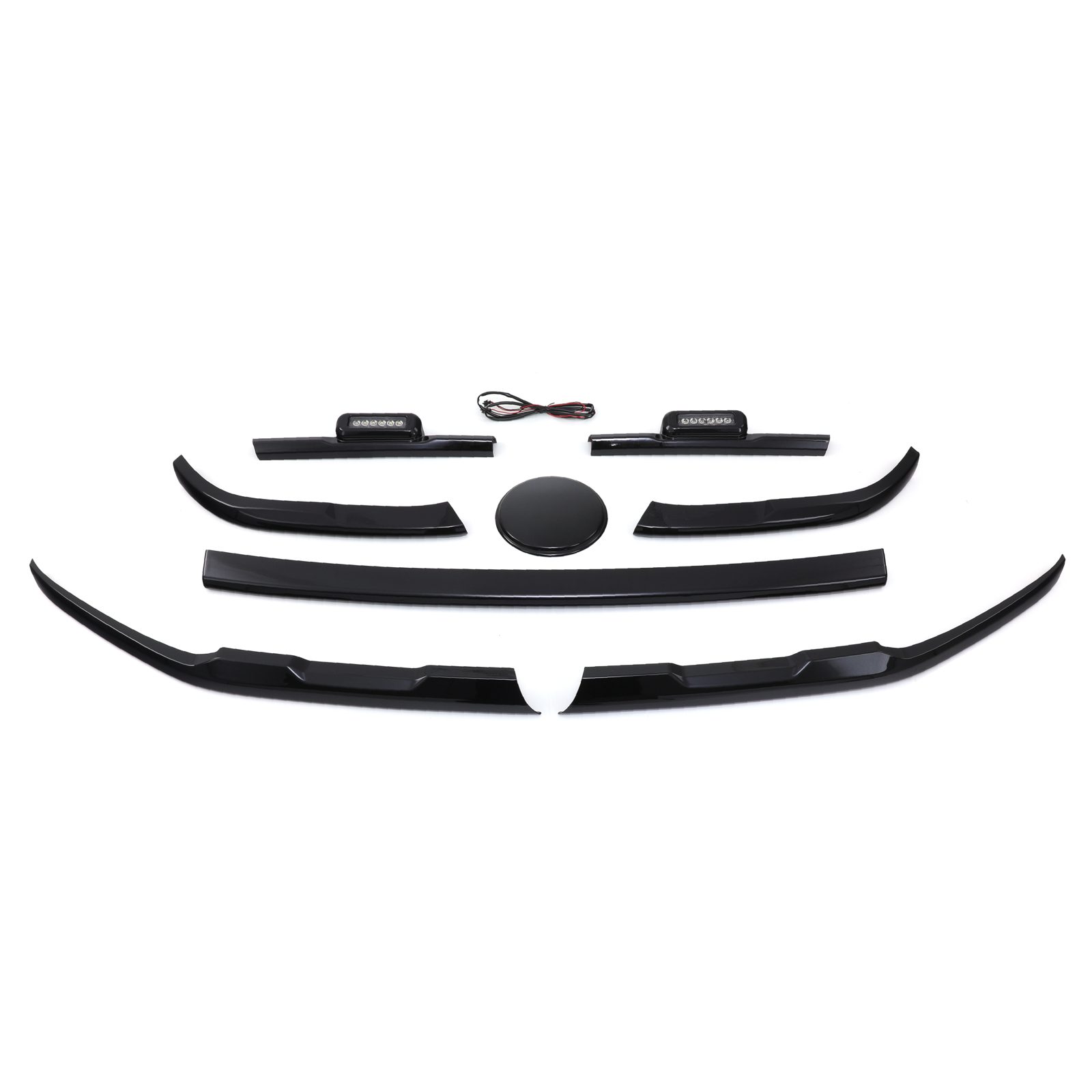 VW Amarok MK2 2023+ Black 5 Piece Grille Trim Kits With DRLs