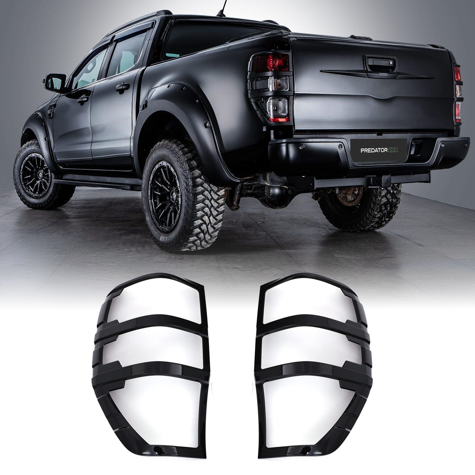 Ford Ranger T6 T7 T8 2012-2020 Gloss Black Tail Light Trims