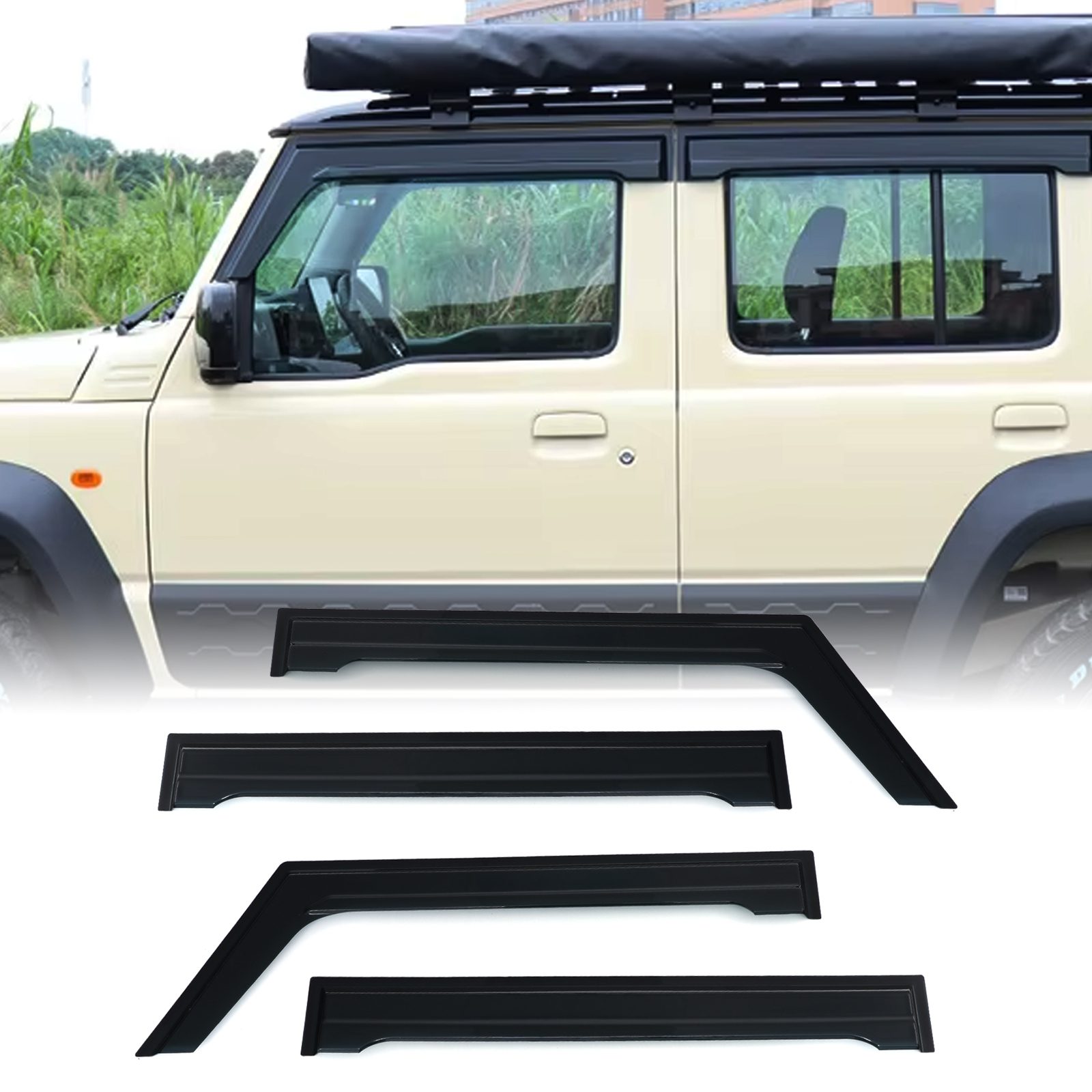 Suzuki Jimny 5-Door MK4 2023+ Front & Rear Wide Tinted Wind Deflectors
