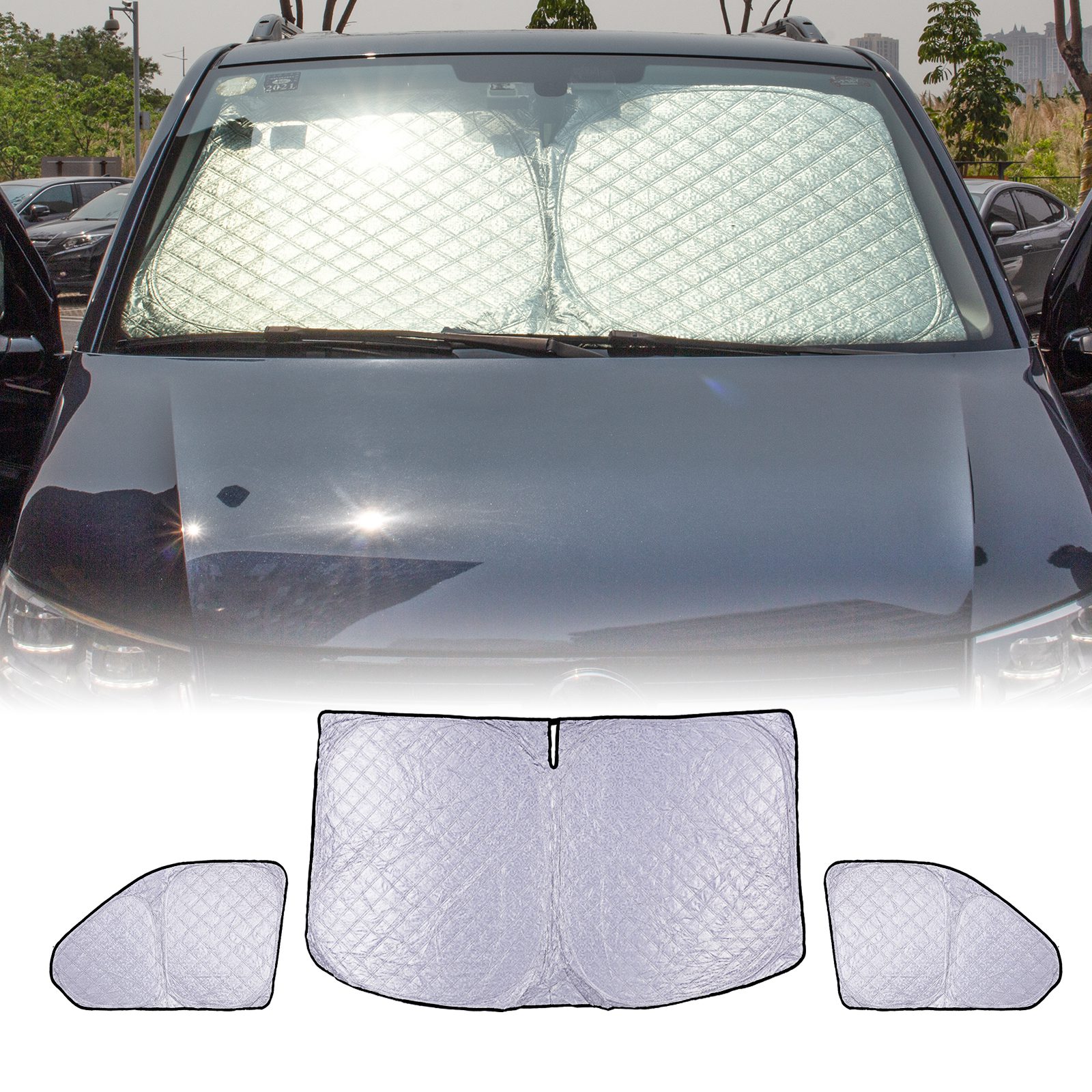 VW Transporter T6/T6.1 SWB 2015-2023 3pc Front & Side Sunshades