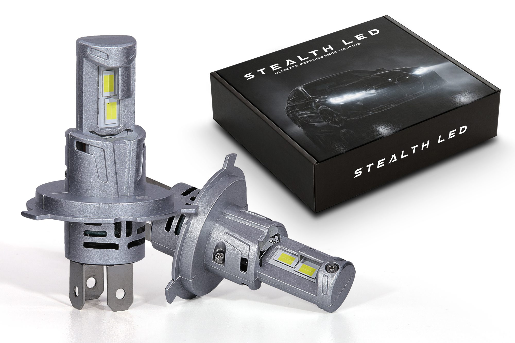 Stealth LED H4 Headlight Bulb Pair – 2800 lumens