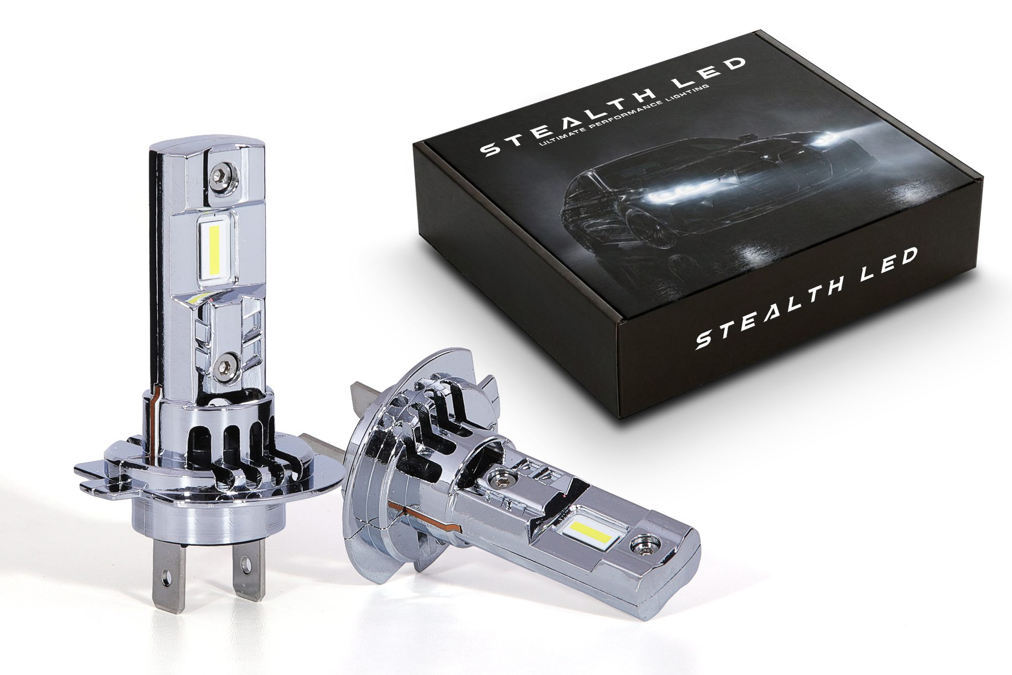 Stealth LED H7 Headlight Bulb Pair – 3200 lumens