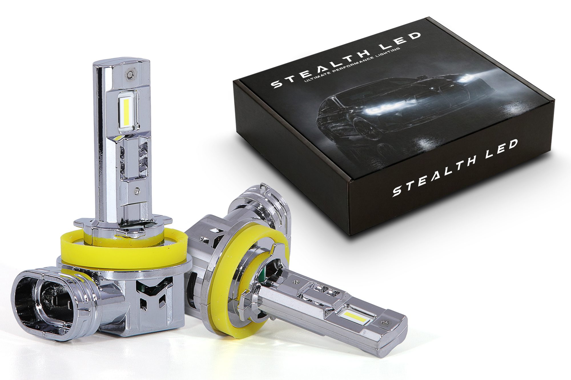 Stealth LED H11 Headlight Bulb Pair – 3200 lumens