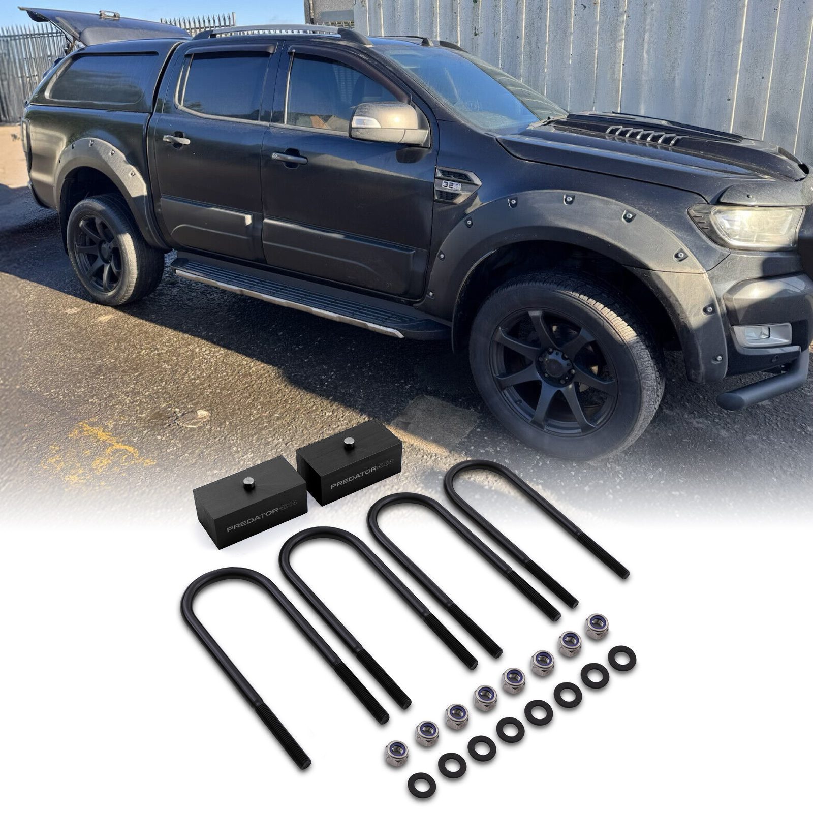 Ford Ranger T6 T7 T8 12-21 Black 2" Rear Lift Blocks