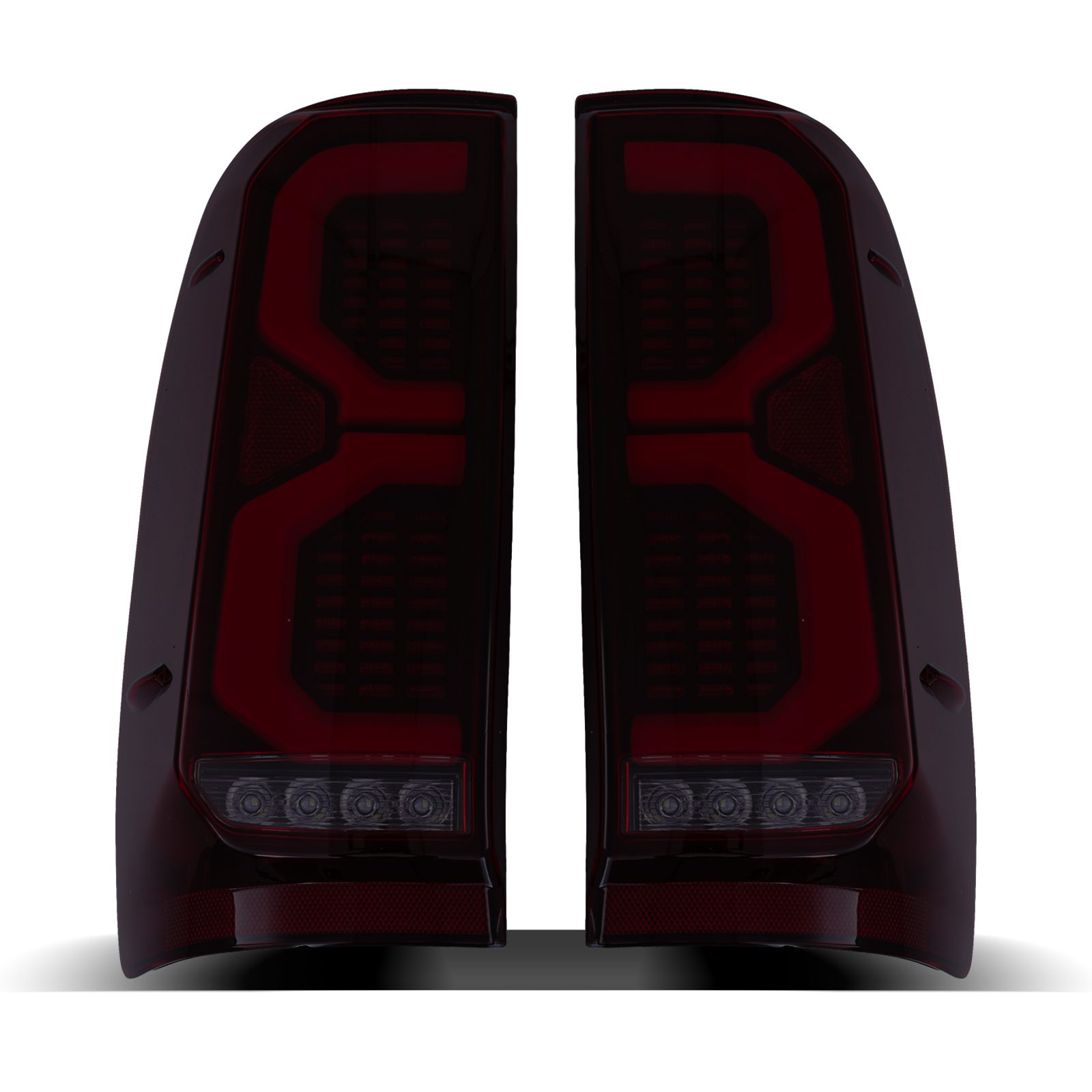 Toyota Hilux Vigo 05-15 Rear Black LED Tail Lights